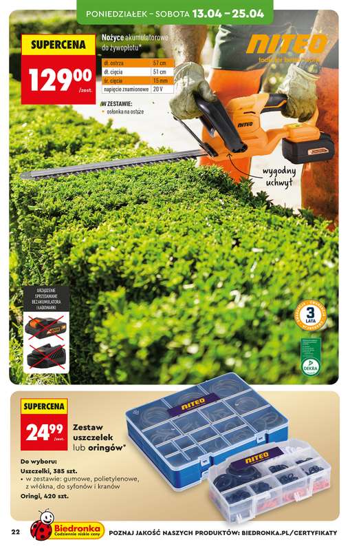Biedronka - gazetka promocyjna Hity i inspiracje, od 11.04 od soboty 11.04 do środy 22.04 - strona 22