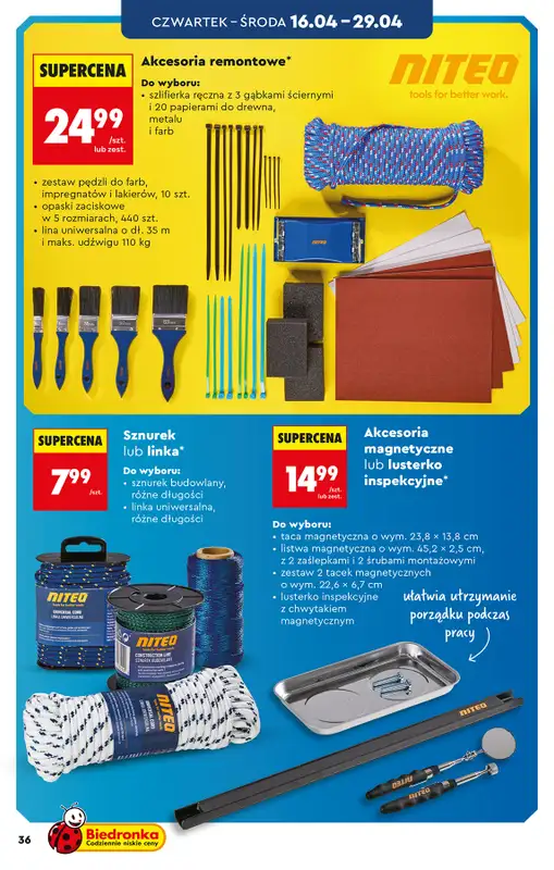 Biedronka - gazetka promocyjna Hity i inspiracje, od 11.04 od soboty 11.04 do środy 22.04 - strona 36