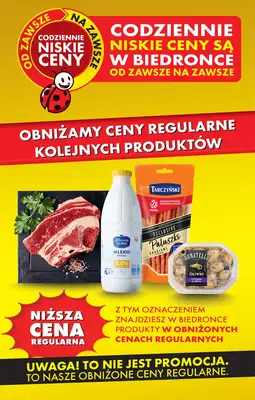 Biedronka - gazetka promocyjna Obniżamy ceny regularnie kolejnych produktów od piątku 10.04 do czwartku 30.04