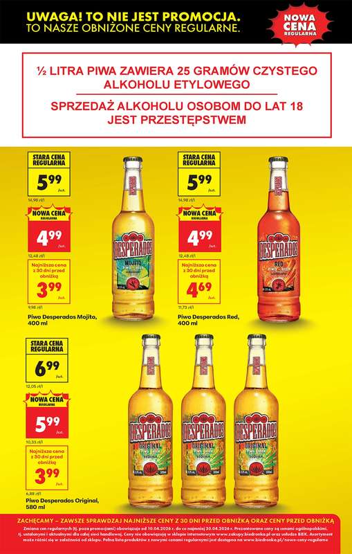Biedronka - gazetka promocyjna Obniżamy ceny regularnie kolejnych produktów od piątku 10.04 do czwartku 30.04 - strona 12