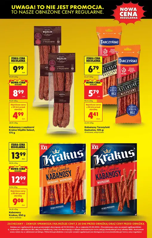 Biedronka - gazetka promocyjna Obniżamy ceny regularnie kolejnych produktów od piątku 10.04 do czwartku 30.04 - strona 4