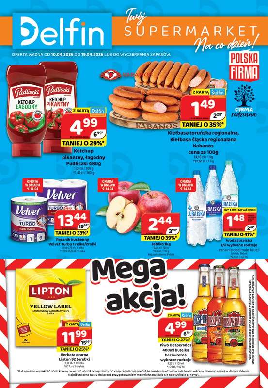 Delfin - gazetka promocyjna Gazetka od piątku 10.04 do niedzieli 19.04