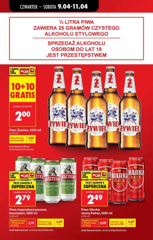 Biedronka - gazetka promocyjna Od czwartku, Z ladą tradycyjną od czwartku 09.04 do środy 15.04 - strona 19