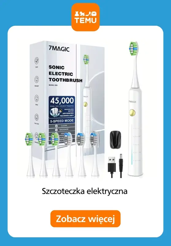 Temu - gazetka promocyjna Szczoteczki elektryczne w niskich cenach od piątku 10.04  - strona 7