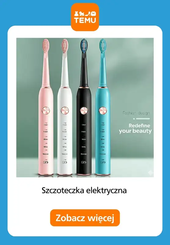 Temu - gazetka promocyjna Szczoteczki elektryczne w niskich cenach od piątku 10.04  - strona 10