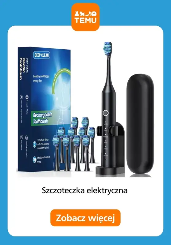 Temu - gazetka promocyjna Szczoteczki elektryczne w niskich cenach od piątku 10.04  - strona 12