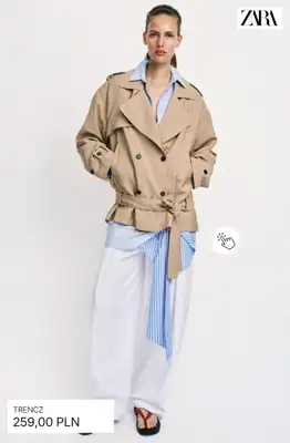 Zara - gazetka promocyjna Trencze damskie od soboty 11.04  - strona 5