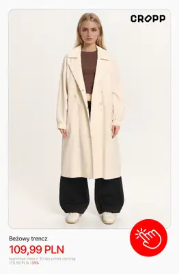 Cropp - gazetka promocyjna Kurtki damskie z wyprzedaży od soboty 11.04  - strona 4
