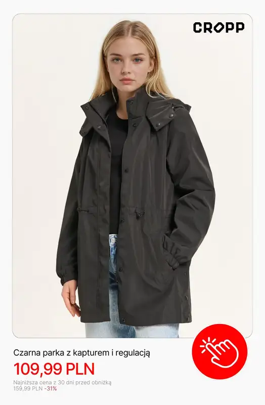 Cropp - gazetka promocyjna Kurtki damskie z wyprzedaży od soboty 11.04  - strona 8