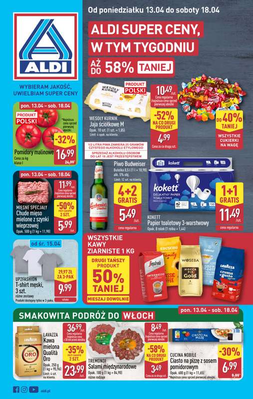 Aldi - gazetka promocyjna Pełny katalog! od poniedziałku 13.04 do soboty 18.04
