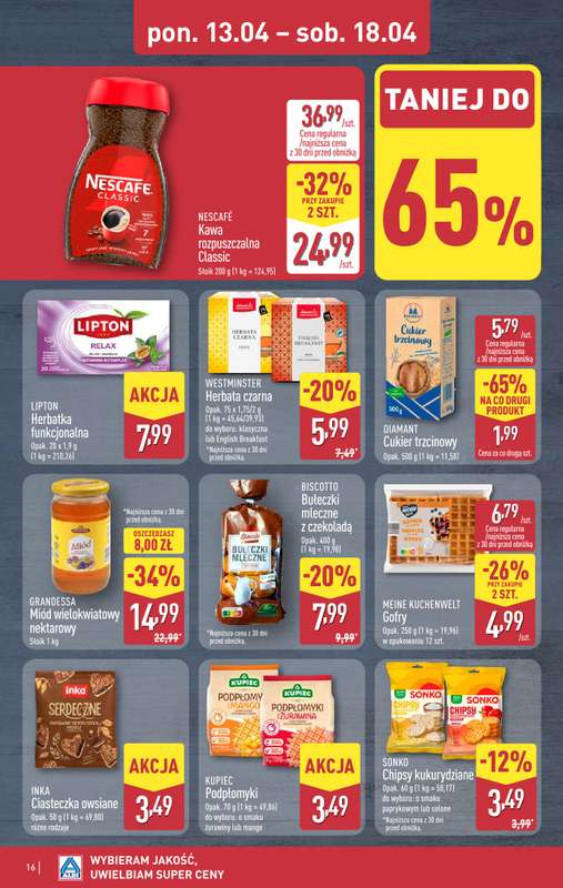 Aldi - gazetka promocyjna Pełny katalog! od poniedziałku 13.04 do soboty 18.04 - strona 16