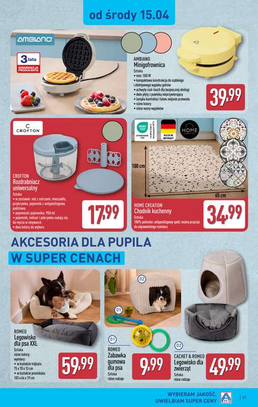 Aldi - gazetka promocyjna Pełny katalog! od poniedziałku 13.04 do soboty 18.04 - strona 31