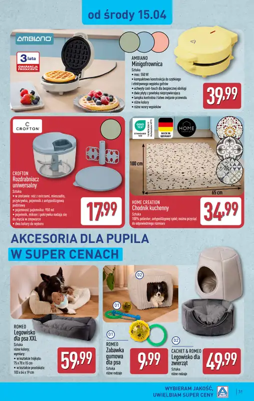 Aldi - gazetka promocyjna Pełny katalog! od poniedziałku 13.04 do soboty 18.04 - strona 31
