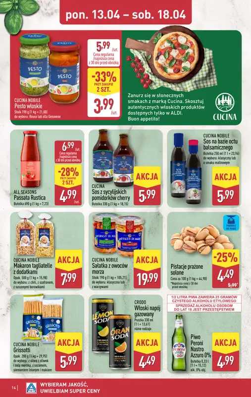 Aldi - gazetka promocyjna Pełny katalog! od poniedziałku 13.04 do soboty 18.04 - strona 14