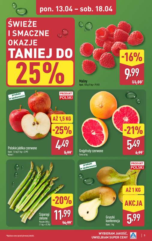 Aldi - gazetka promocyjna Pełny katalog! od poniedziałku 13.04 do soboty 18.04 - strona 5
