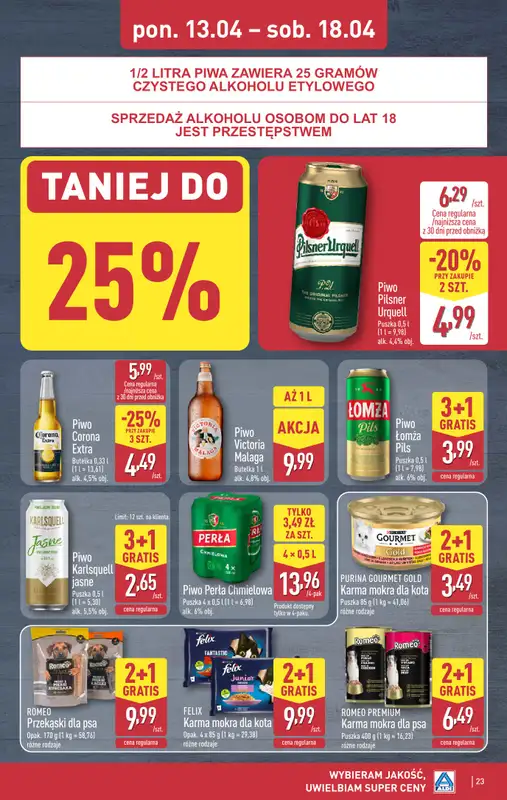 Aldi - gazetka promocyjna Pełny katalog! od poniedziałku 13.04 do soboty 18.04 - strona 23