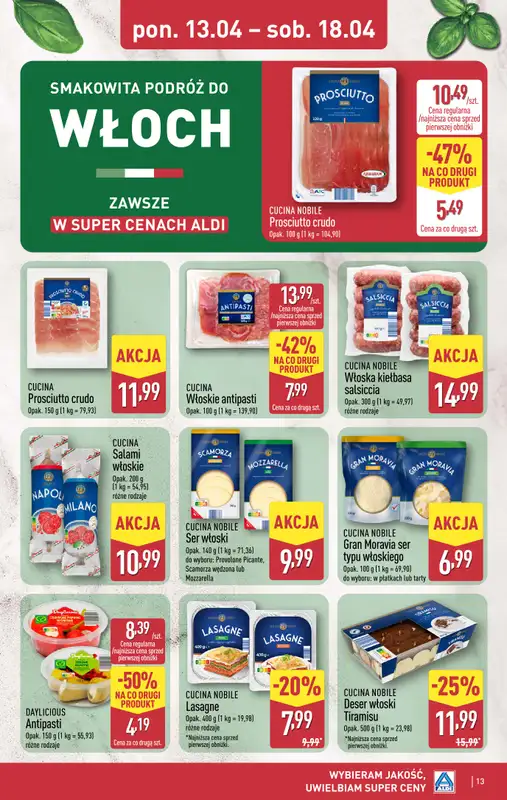 Aldi - gazetka promocyjna Pełny katalog! od poniedziałku 13.04 do soboty 18.04 - strona 13
