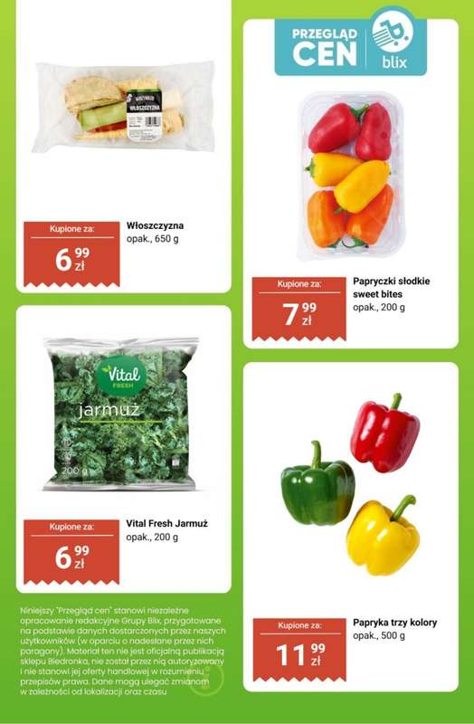 Biedronka - gazetka promocyjna Owoce i warzywa  - przegląd cen i ciekawostki od poniedziałku 13.04 do soboty 18.04 - strona 6
