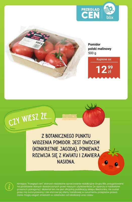 Biedronka - gazetka promocyjna Owoce i warzywa  - przegląd cen i ciekawostki od poniedziałku 13.04 do soboty 18.04 - strona 5
