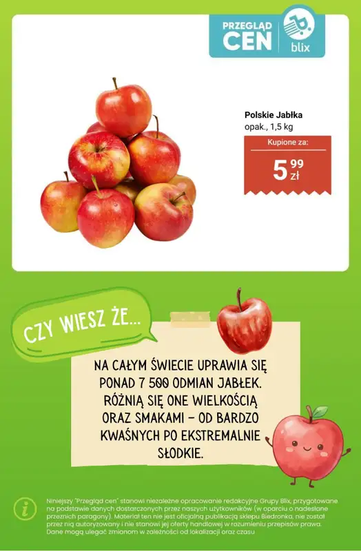 Biedronka - gazetka promocyjna Owoce i warzywa  - przegląd cen i ciekawostki od poniedziałku 13.04 do soboty 18.04 - strona 7
