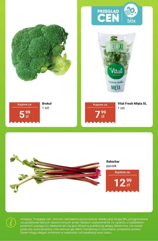 Biedronka - gazetka promocyjna Owoce i warzywa  - przegląd cen i ciekawostki od poniedziałku 13.04 do soboty 18.04 - strona 9