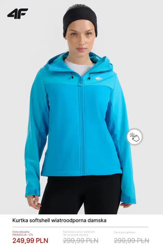 4F - gazetka promocyjna Softshell damski od soboty 11.04  - strona 4