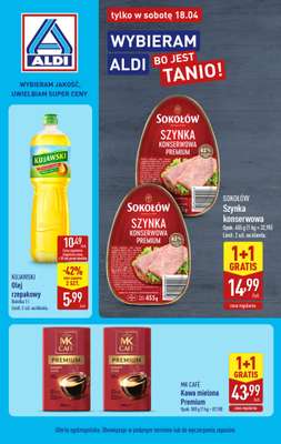 Aldi - gazetka promocyjna Najlepsze oferty na sobotę w Aldi! od soboty 18.04 do soboty 18.04