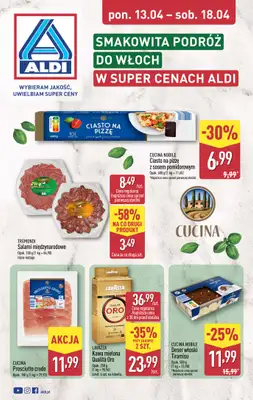 Aldi - gazetka promocyjna Podróż do Włoch w super cenach Aldi! od poniedziałku 13.04 do soboty 18.04