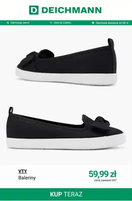 Deichmann - gazetka promocyjna Baleriny damskie od soboty 11.04  - strona 6