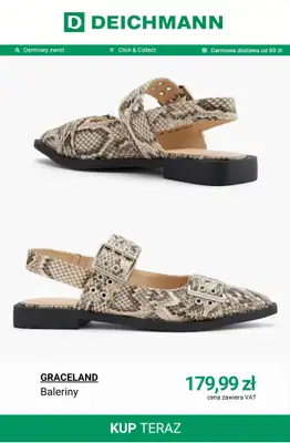 Deichmann - gazetka promocyjna Baleriny damskie od soboty 11.04  - strona 11