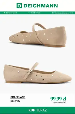 Deichmann - gazetka promocyjna Baleriny damskie od soboty 11.04  - strona 10