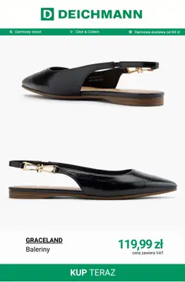 Deichmann - gazetka promocyjna Baleriny damskie od soboty 11.04  - strona 13