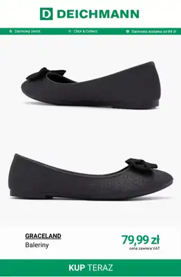 Deichmann - gazetka promocyjna Baleriny damskie od soboty 11.04  - strona 8