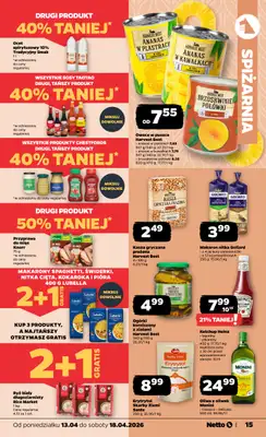 Netto - gazetka promocyjna Gazetka Spożywcza od poniedziałku 13.04 do soboty 18.04 - strona 15