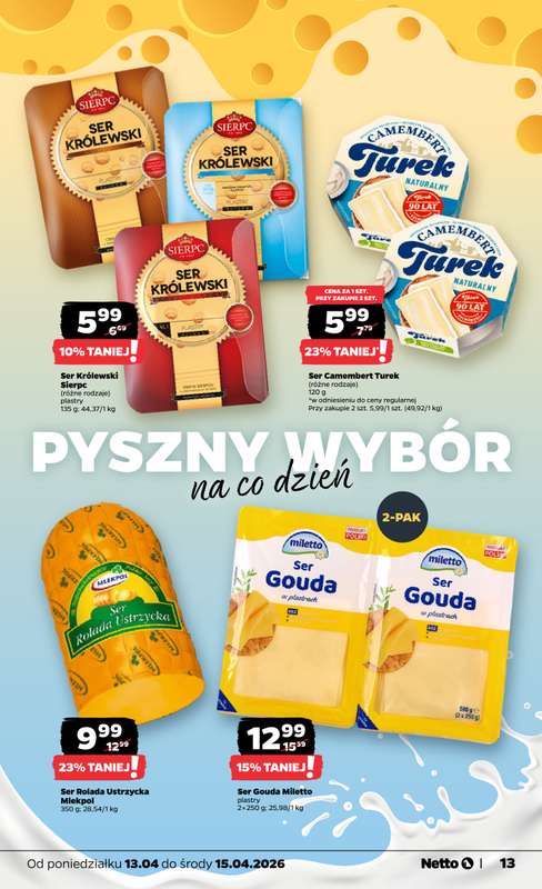 Netto - gazetka promocyjna Gazetka Spożywcza od poniedziałku 13.04 do soboty 18.04 - strona 13
