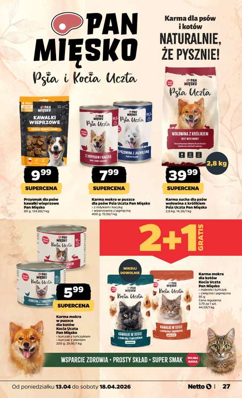 Netto - gazetka promocyjna Gazetka Spożywcza od poniedziałku 13.04 do soboty 18.04 - strona 27
