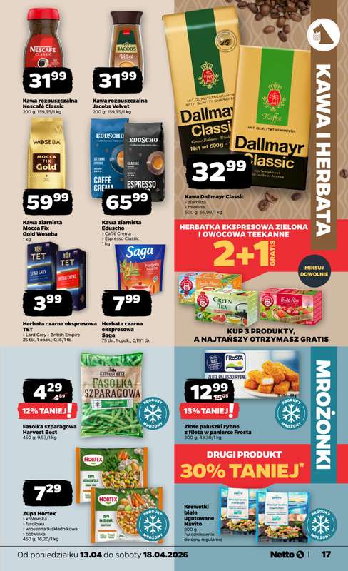 Netto - gazetka promocyjna Gazetka Spożywcza od poniedziałku 13.04 do soboty 18.04 - strona 17
