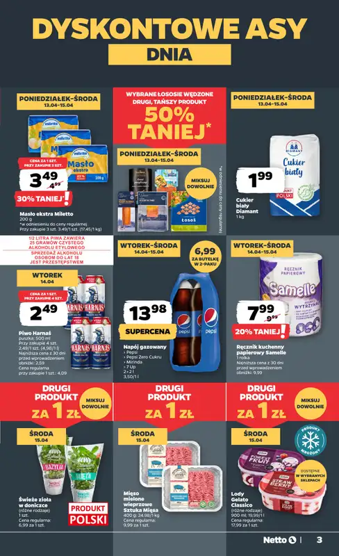 Netto - gazetka promocyjna Gazetka Spożywcza od poniedziałku 13.04 do soboty 18.04 - strona 3