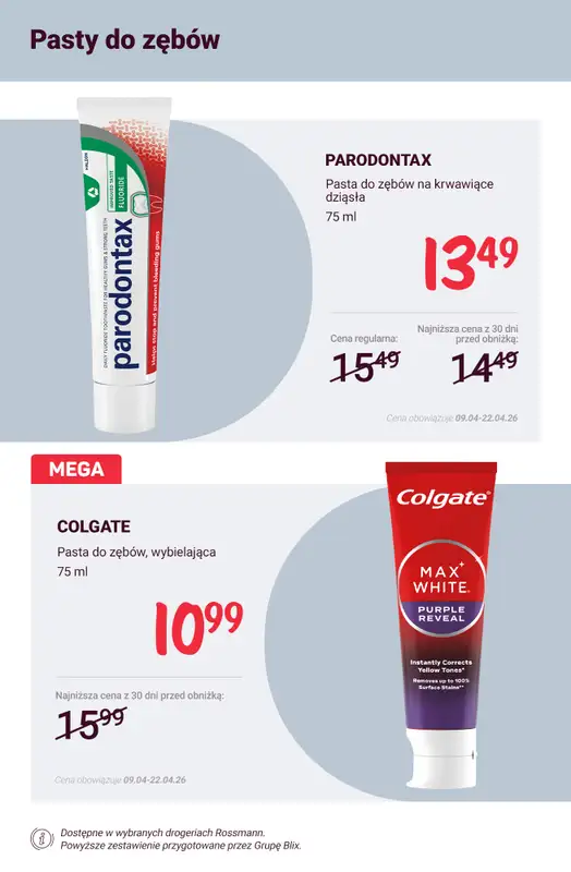 Rossmann - gazetka promocyjna Higiena jamy ustnej - super okazje! od soboty 11.04 do środy 15.04 - strona 4
