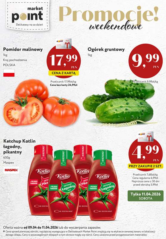 Market Point - gazetka promocyjna Gazetka weekendowa od piątku 10.04 do soboty 11.04