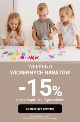 Smyk - gazetka promocyjna Weekend rabatów! -15% przy zakupie min. 2 produktów od piątku 10.04 do poniedziałku 13.04