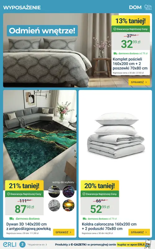 ERLI - gazetka promocyjna Domowe hity z rabatami do -33%! od środy 08.04 do niedzieli 12.04 - strona 2