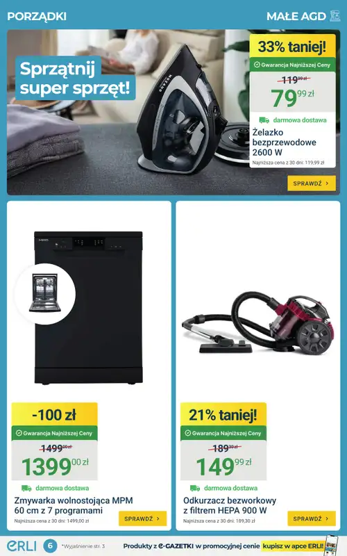 ERLI - gazetka promocyjna Domowe hity z rabatami do -33%! od środy 08.04 do niedzieli 12.04 - strona 6