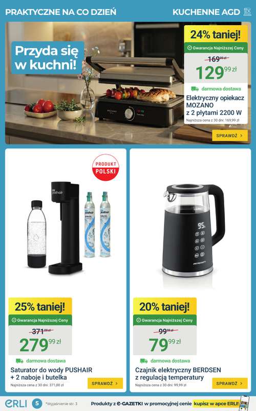 ERLI - gazetka promocyjna Domowe hity z rabatami do -33%! od środy 08.04 do niedzieli 12.04 - strona 5