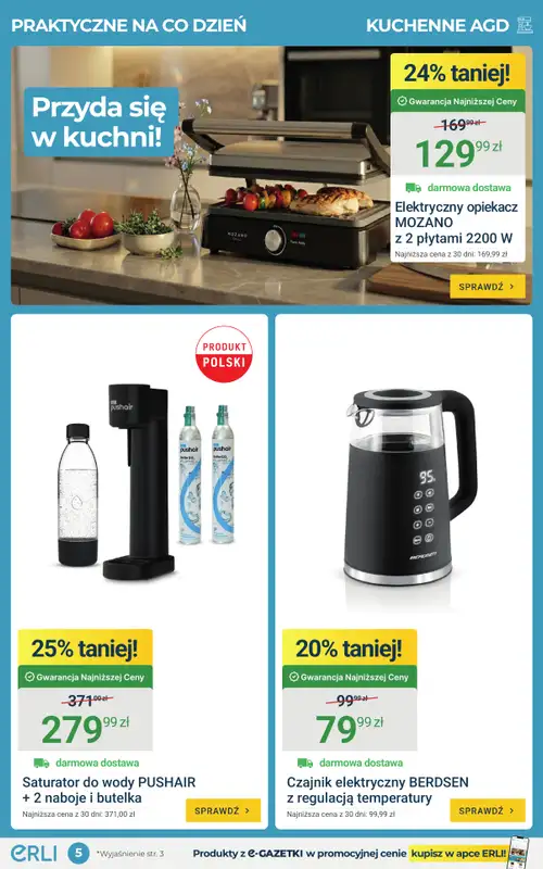 ERLI - gazetka promocyjna Domowe hity z rabatami do -33%! od środy 08.04 do niedzieli 12.04 - strona 5