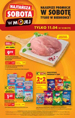 Biedronka - gazetka promocyjna Najtańsza sobota od soboty 11.04 do soboty 11.04