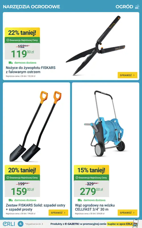 ERLI - gazetka promocyjna Czas na ogród i majsterkowanie! Sprawdź hity tygodnia na ERLI! od poniedziałku 13.04 do niedzieli 19.04 - strona 4