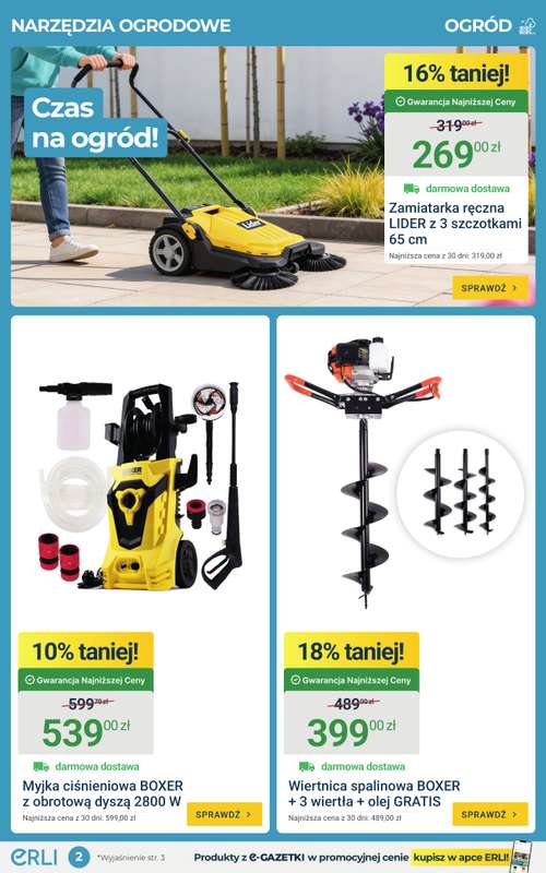 ERLI - gazetka promocyjna Czas na ogród i majsterkowanie! Sprawdź hity tygodnia na ERLI! od poniedziałku 13.04 do niedzieli 19.04 - strona 2