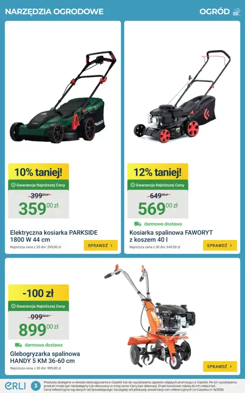 ERLI - gazetka promocyjna Czas na ogród i majsterkowanie! Sprawdź hity tygodnia na ERLI! od poniedziałku 13.04 do niedzieli 19.04 - strona 3