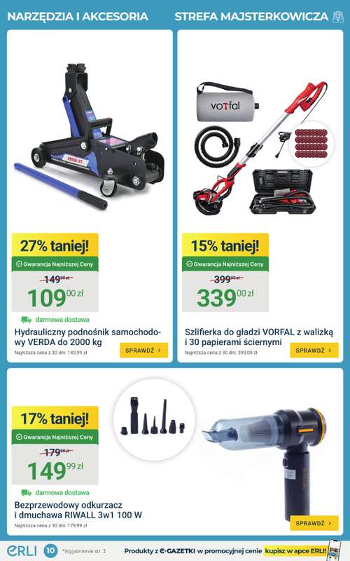 ERLI - gazetka promocyjna Czas na ogród i majsterkowanie! Sprawdź hity tygodnia na ERLI! od poniedziałku 13.04 do niedzieli 19.04 - strona 10